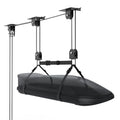 TooTaci Cargo Box Pulley System for Garage, Heavy Duty Ceiling Storage Lift with 3 Metal Pulley Hold Up to 150lbs, Garage Hoist System for Kayak, Roof Box, Ladders, Easy Lift, Fit 10-14 Foot Ceilings