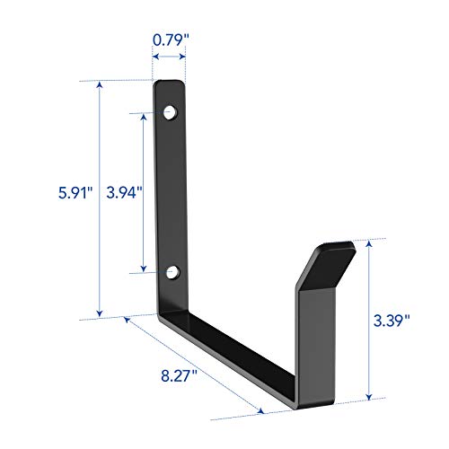FLEXIMOUNTS 2 Pack Add On Storage Utility Hook Accessory for Garage Ceiling Rack, Max Weight Capacity up to 35lbs, Black