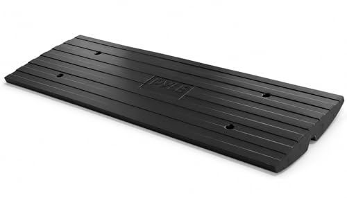 Pyle Car Driveway Curbside Bridge Ramp - Heavy Duty Rubber Threshold Curb Ramp, Used for Loading Dock, Garage, Sidewalk, Truck, Scooter, Bike, Motorcycle, Wheelchair Mobility, Other Vehicle - Pyle