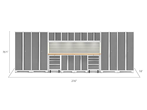 NewAge Products Bold Series White 14 Piece Set, Garage Cabinets, 56998