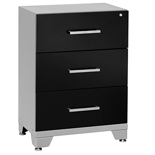 NewAge Products Performance Series Three Drawer Tool Cabinet, 30 by 24 by 16", Black