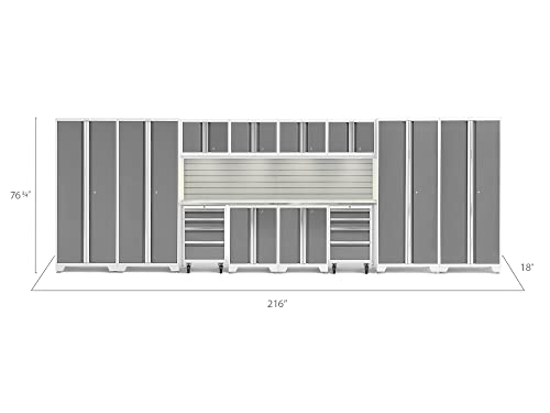 NewAge Products Bold Series White 14 Piece Set, Garage Cabinets, 56999