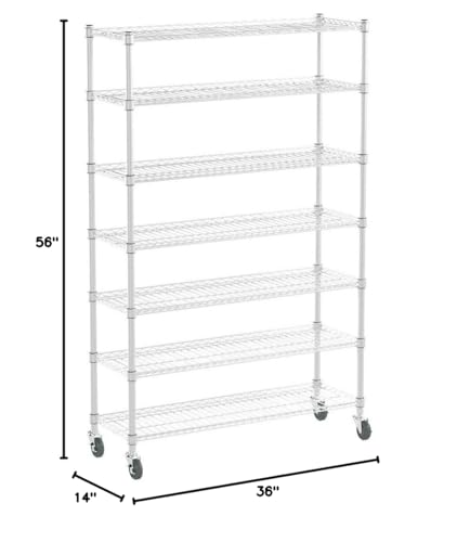 Seville Classics Commerical Grade NSF-Certified Bin Rack Storage Steel Wire Shelving System - 16 Bins - Gray