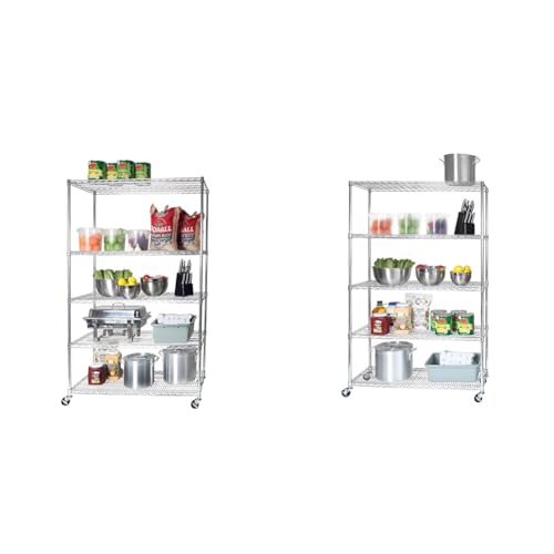 Seville Classics UltraDurable Heavy Duty NSF Solid Steel Wire Rack Storage Unit Organizer & UltraDurable Heavy Duty NSF Solid Steel Wire Rack Storage Unit Organizer