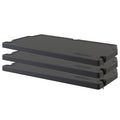 Suncast 3 Pack Vertical Shed Shelf Kit, Space Saving Shelving for Wall Mount Outdoor Storage Structures, 27.75" W x 14.5" D x 1.25" H, Black