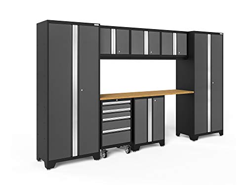 NewAge Products Bold Series Gray 8 Piece Set, Garage Cabinets, 50405