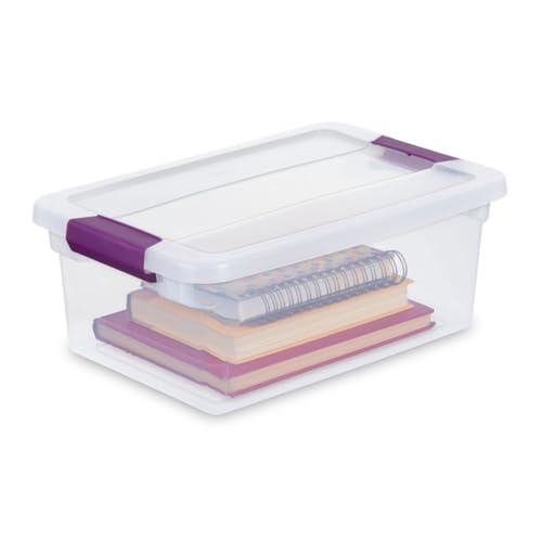 Sterilite 24-Pack ClearView Latch Box, Stackable Storage Organizer Bins for Home, 15 Quart
