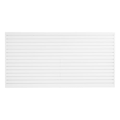 VEVOR Slat Wall Paneling, 8 x 4 ft, PVC Garage Slatwall with Accessories, White Slat Wall Easy-to-Install Adjustable Slatwall Panel with Coupling Structure & DIY Cutting, Fits for Storage & Display