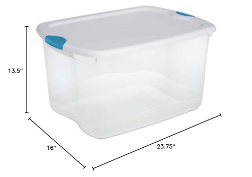 Sterilite 64 Qt. White Latching Storage Tote - 1 Each
