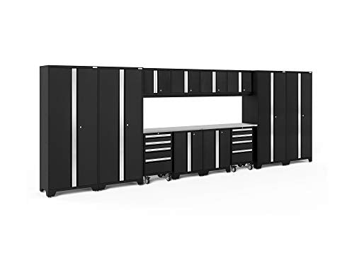 NewAge Products Bold Series Black 14 Piece Set, Garage Cabinets, 63266