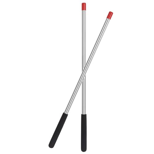 GarageSpringF2C Garage Door Winding Bars, 2-Pack 17.3-Inch Torsion Spring Tool with Non-Slip Handles, Solid Steel Winding Rods for Adjustment and Replacement