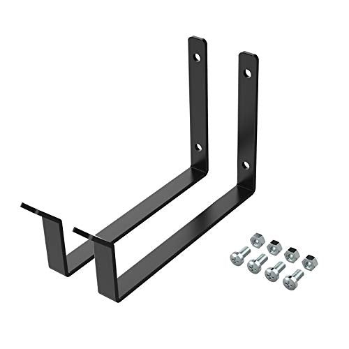 FLEXIMOUNTS 2 Pack Add On Storage Utility Hook Accessory for Garage Ceiling Rack, Max Weight Capacity up to 35lbs, Black