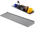 DoubleFill 1 Pack 48 x 12 Inches Heavy Duty Solid Shelf Steel Wall Mount Floating Shelf Holds 50 Lbs for Storing Seeds, Fertilizer, Garden Tools, General Supplies (Black)