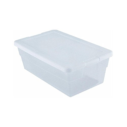 Sterilite Storage Box 13.5" X 8.3" X 4.8", 6 Qt. Clear - Pack of 4