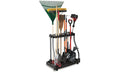 Rubbermaid Garage Tool Tower Rack Easy to Assemble Wheeled Organizes up to 40 Long-Handled Tools/Rakes/ Brooms/Shovles in Home/House/Outdoor/Shed Black