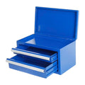 Mini 2-Drawer Blue Steel Tool Box 10.83-in W x 5.91-in H x 5.91-in D