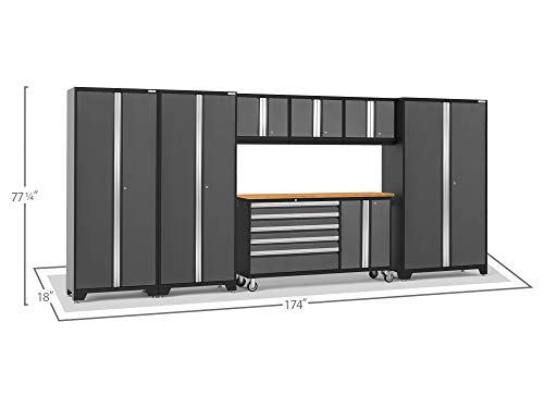 NEWAGE PRODUCTS INC. Bold Series Gray 7 Piece Set, Garage Cabinets, 50506