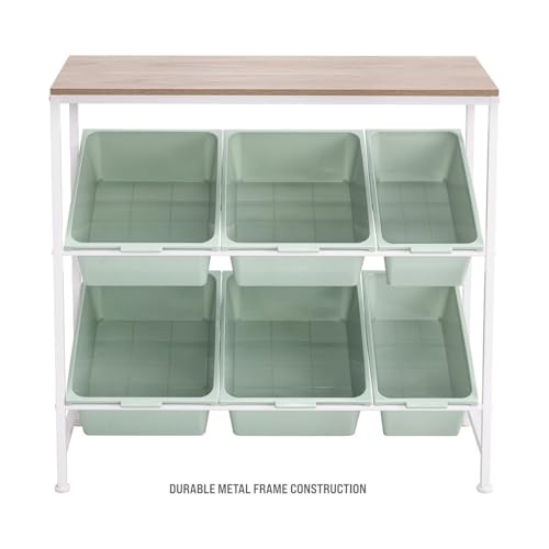 Seville Classics 6-Bin Organizer, 32.5" W x 14.23" D x 30.51" H