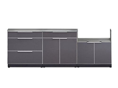 NewAge Products Inc. Cabinet Aluminum, (4 Piece) Outdoor Kitchen Set, Covers, 65276