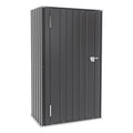 Greesum Outdoor Metal Storage Cabinet, 55'' Lockable Tall Shed, Vertical Tool Organizer Without Shelves for Garage, Patio, Backyard, Home & Lawn, Black