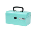 Portable Mini Toolbox 10.83-in W x 5.91-in H x 5.91-in D Teal Steel Tool Box, mint, makeup orginaztion, craft storage
