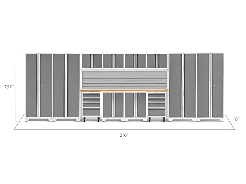 NewAge Products Bold Series White 14 Piece Set, Garage Cabinets, 56996