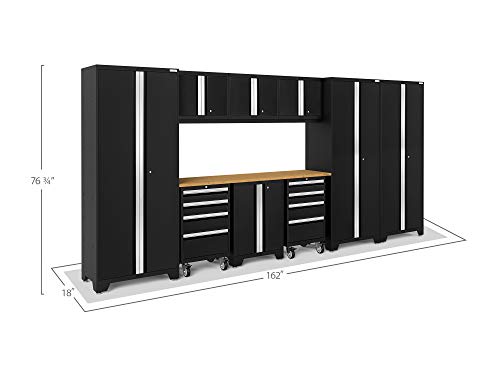 NewAge Products Bold Series Black 10 Piece Set, Garage Cabinets, 63249