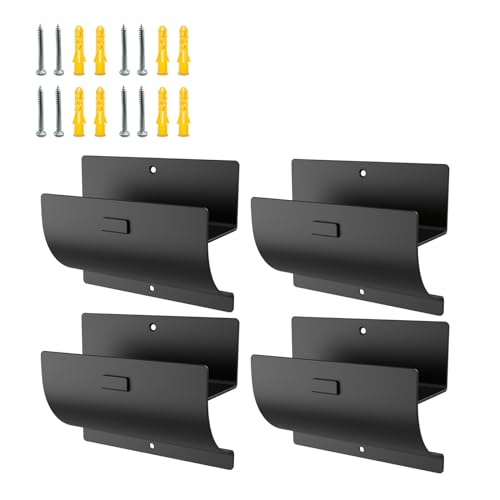 Juformin Heavy-Duty Ladder Hanger-Wall Mount Ladder Hook-Garage Wall Wheelbarrow Hangers-4 Pack
