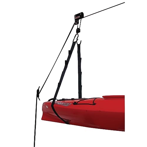Extreme Max 3004.0204 Kayak/Canoe/Bike/Ladder Hoist & Lift for Storage in Shop or Garage - 120 lb. Capacity,Black