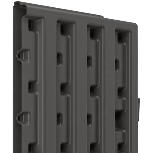 Suncast Commercial 4 Shelf Mega Tall Storage Cabinet, Lockable Garage Utility Shelving Unit, Heavy Duty Plastic Resin Organizer, Gray