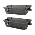 Suncast 2-Pack Accessory Baskets, Resin Organizers for Shed, Black, 25" x 7.25" x 7" - Outdoor Storage Organization, 30 lb Weight Capacity Per Shelf Basket, EZ Bolt Wall-Mount Assembly