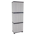 Sunnydaze 72" H Resin Garage Storage Cabinet - Garage Cabinet with Lockable Doors and Adjustable Shelves - Freestanding Utility Storage for Laundry Room, Office, Basement - Gray