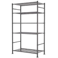 BolDuck 5 Tier Shelf Organizer Rack, Metal Shelving Unit with Adjustable Leveling Feet, Space-Saving Storage Shelves for Garage Closet Laundry Bathroom Kitchen Pantry, 33.07”Wx12.6”Dx72.04”H,Black