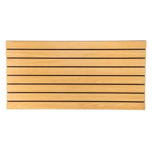 SSWBasics 4 ft x 2 ft Horizontal Maple Slatwall Easy Organizer Panels (24" H x 48" L) - Pack of 2 - Perfect for Retail Store, Garage Wall, and Craft Storage Organization