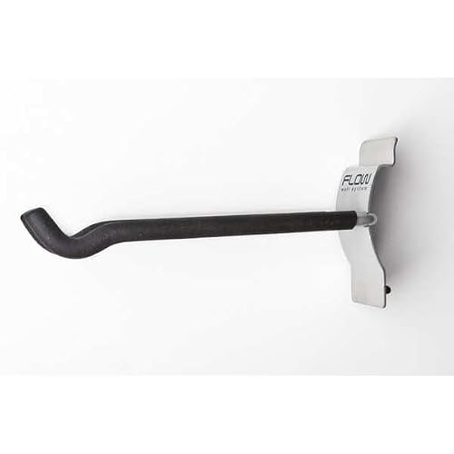 Flow Wall Long Hook, Hanging, 40 Lb., Gray/Black