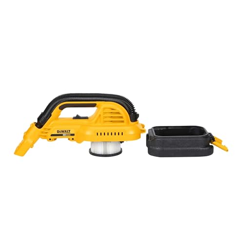 DEWALT 20V MAX Hand Vacuum, Cordless, for Wet or Dry Surfaces, 1/2-Gallon Tank, Washable Filter, Portable, Bare Tool Only (DCV517B)