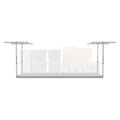 MonsterRax Overhead Garage Storage Racks 3x8’ (2-Pack) Ceiling Mounted Shelving, Adjustable Hanging Organizer, Heavy Duty Steel, Holds 500 Pounds, Color: White, Adjustable from 24"-45" off the Ceiling
