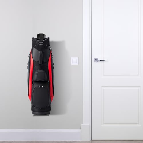 Krotour Wall Mount Golf Bag Storage Stand Organizer Rack for Garage, Air Spring Sliding System Single Golf Bag Holder for Wall, Golf Storage Organizer for Golfing Clubs, Home, Basement