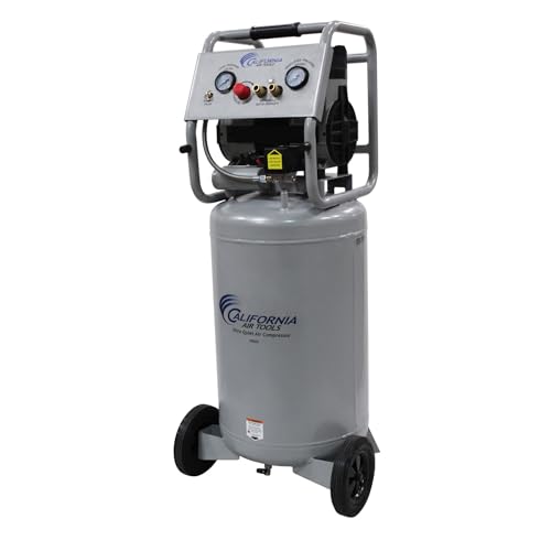 California Air Tools 20020 2.0 HP Ultra Quiet and Oil-Free Air Compressor with Wheels, 20 Gallon Tank Capacity, 70 dB Noise Level, Electric, Portable