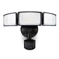 LUTEC 72W 7500LM LED Security Lights Motion Sensor Light Outdoor, 5000K Daylight, IP65 Waterproof, Dusk to Dawn, 3-Head Motion Detected Flood Light for Garage, Yard, Porch(Black)