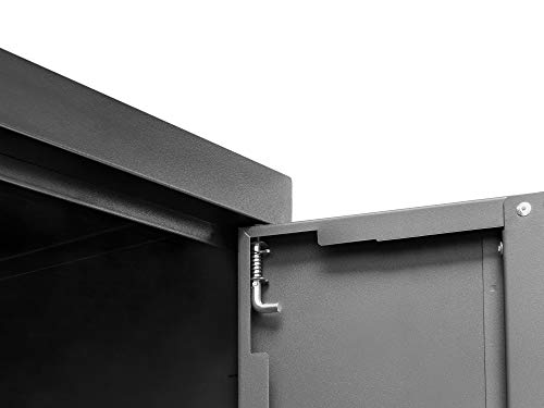 ‎‎‎‎‎NewAge Products Garage Cabinets Bold Series 7 PC Set Gray (48" Stainless Steel Worktop, Two-Door Base, Rolling Tool Drawer, 2X Wall Cabinets, 2X Multi-Use Lockers), 50442