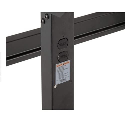 Global Industrial Adjustable Height Workbench C-Channel Leg, 60" W x 30" D, 1-1/2" Birch Top with Square Edge, 2000 Lbs. Capacity, Black Frame, Industrial Workbench