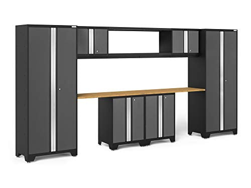 NewAge Products Bold Series Gray 9 Piece Set, Garage Cabinets, 50681