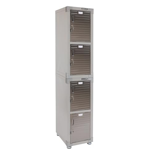 Seville Classics UltraHD® 4-Door Stackable Locker Cabinet, Granite