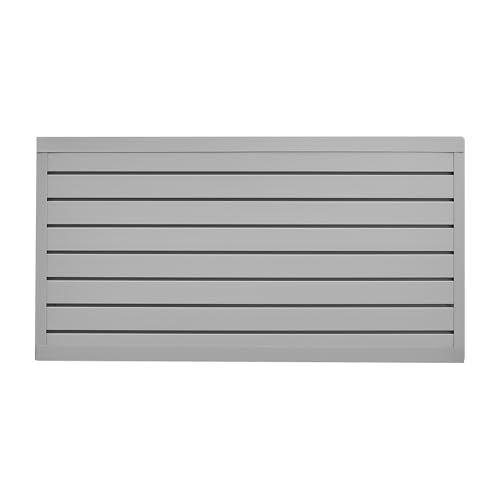 VEVOR Slat Wall Paneling, 2 x 4 ft, PVC Garage Slatwall with Modular Design, Grey Slat Wall Easy-to-Install Adjustable Slatwall Panel with Coupling Structure & DIY Cutting, Fits for Storage & Display