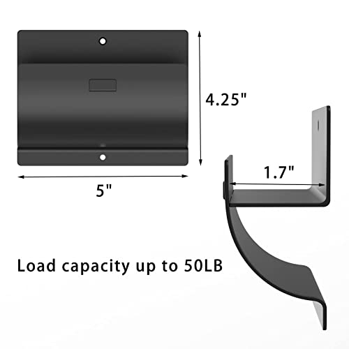 Juformin Heavy-Duty Wall Mount Ladder Hooks for Storage - Wheelbarrow Hangers for Garage Wall - 1 Pack