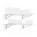 SafeRacks Garage Wall Shelves - 2 Pack Combo Set with 4 Hanging Hooks