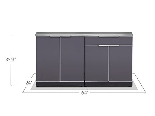 NewAge Products 65267 Outdoor Kitchen 64" W X 24" D 3 Piece Set