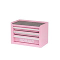 Mini 3-Drawer Pink Steel Tool Box.