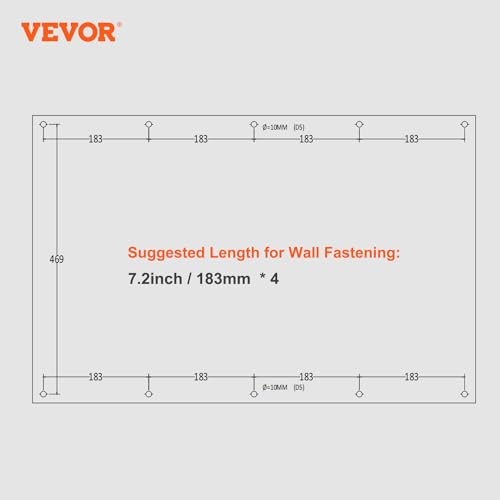 VEVOR Metal Storage Cabinet, 120lbs Load Capacity per Shelf, 20'' Tall Wall-Mounted Powder-Coating Steel Garage Cabinet with Adjustable Shelf, Press to Close & Open Door Perfect for Office Garage Tool